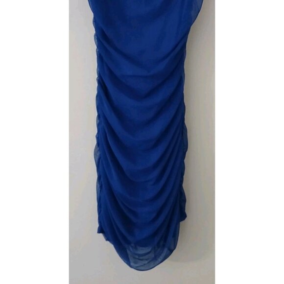 Lucy in the Sky Mesh Ruched Bodycon Mini Dress - Picture 3 of 9